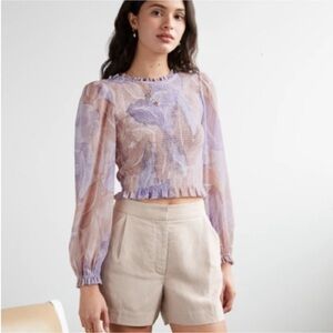 Aritzia Wilfred Chiffon Tempest Blouse